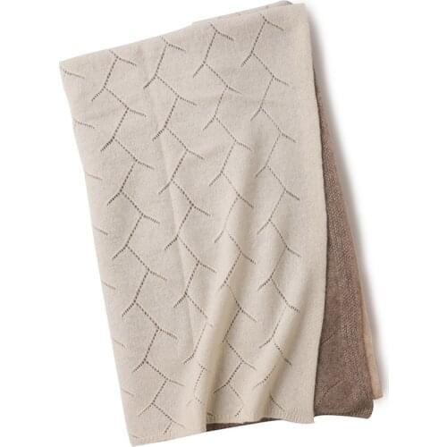 100%goat cashmere patchwork color knit women fashion hollow out scarfs shawl pashmina 70x188cm retail wholesale