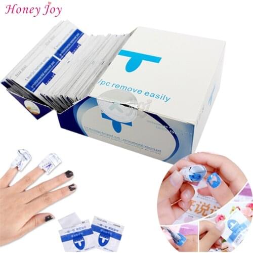 Nail Remover 100Pcs/lot Nail Art gel polish Lacquer Easy cleaner gel nail Wraps UV Gel Remover Nails Care tools