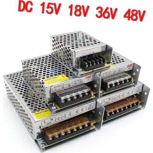 AC –DC 220V – DC 15V 18V 36V 48V LED Lighting Transformer 15 18 36 48 V Volt Switching Power Supply Source AC Voltage Regulator
