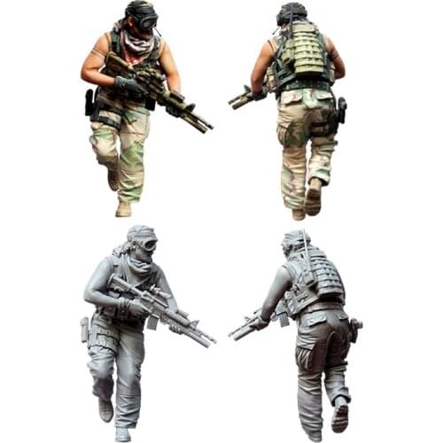 [tuskmodel] 1 35 scale resin model figures kit US special forces operators seven