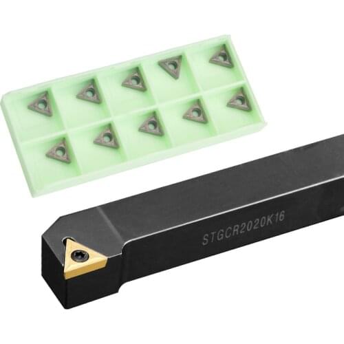 1pc STGCR1212H11 STGCR1616H11 STGCR2020K16 External Turning Tool Holder TCMT11/16 Carbide Inserts Lathe Bar Cutting Tools Set