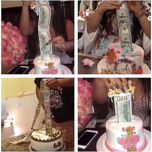 Funny Cake Topper Surprise save Money Box Happy Birthday Party Decor Prop Gift Party Supplies Party Cake Decorating Supplies