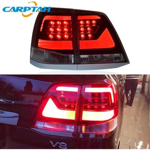 Car Styling Tail Lights Taillight For Toyota Land Cruiser LC200 2008 - 2015 Rear Lamp DRL + Turn Signal + Reverse + Brake LED