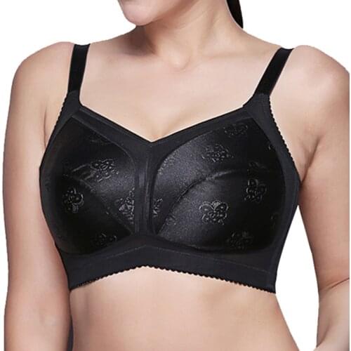 Womens Minimizer Bra Plus Size Full Coverage Underwear Non-padded Wireless Unlined Bra Lingerie 34 36 38 40 42 44 46 D E F G H