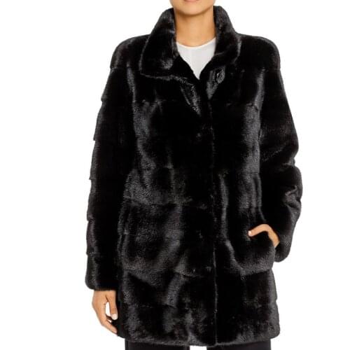 Winter real mink fur coat, ladies' new mink fur coat, detachable, three-in-one