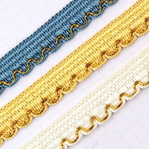 12Yards/lot Curved Lace Ribbon Curtain Lamp Sofa Pillow Edge Braid Wave Lace Trim Fringe DIY Wedding Deco Accessories For Sewing
