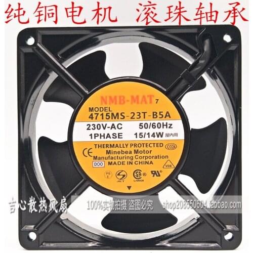4715MS-23T-B5A new original NMB 12038 AC230V UPS cooling fan ball aluminum frame axial flow fan