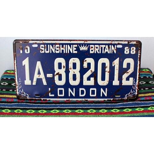 50pcs/lot Metal Sign shabby chic vintage metal poster Art wall decor House Bar Cafe Retro License Plates iron painting Q-31 mix