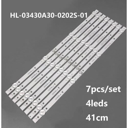 7PCS LED Backlight strip 4Lamp LED17E405 light bar HL-03430A30-0202S-01 U430L18 4X7