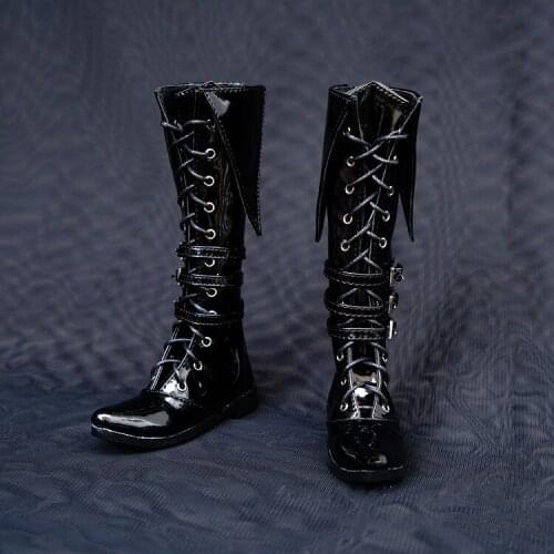 BJD doll shoes suitable for 1-3 1-4 size black boots handsome boots doll accessories