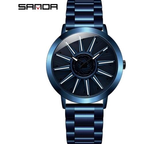 SANDA Mens Watches Quartz Top Brand Military Rotating Dial Business Outdoors Men Sports Army Watch Waterproof Relogio Masculino