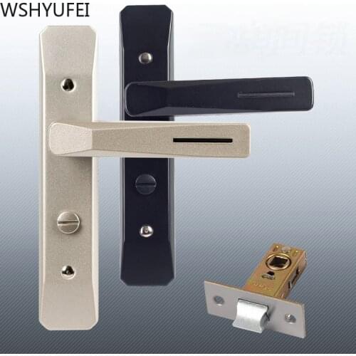 WSHYUFEI Aluminum alloy Home bathroom door lock No key needed Toilet door lock Balcony kitchen toilet lock Hardware Accessories