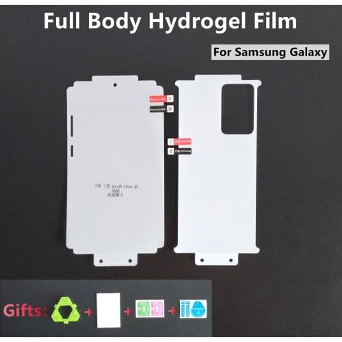 360° Full Body Coverage Hydrogel Film For Samsung Galaxy NOTE20 Ultra NOTE10plus S20 S10 5G S8 S9 PLUS HD Film Screen Protector