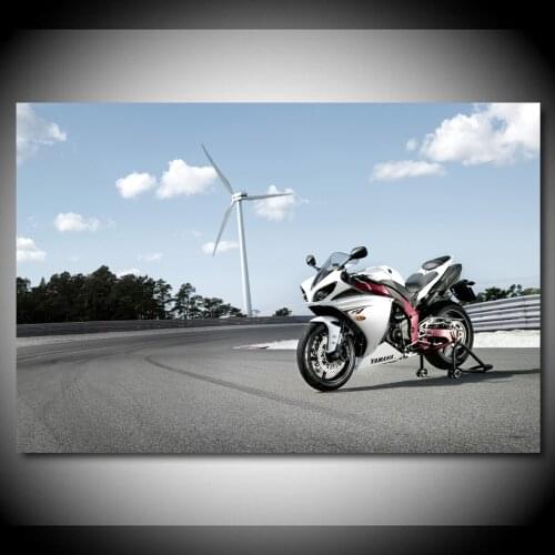 Yamaha YZF-R1 Superbike Sport Motorcycle Picture Wall Decor Posters Fabric Print Art Canvas Paintings Living Room Decoration
