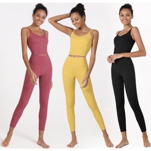 ALBREDA 2 Piece Set Workout Clothes For Women Sports Bra And Leggings Set Sports Wear for Women Gym Clothing Athletic Yoga Set