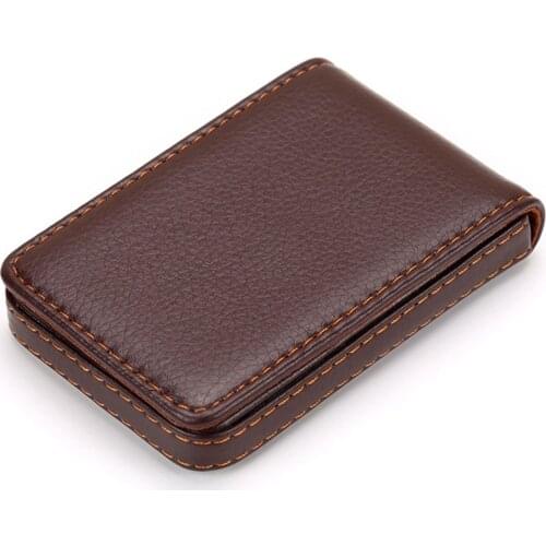 Leather Organizer Business RFID Credit Card Holder Cowhide Minimalist Women Travel Card Bag Men Small Wallet