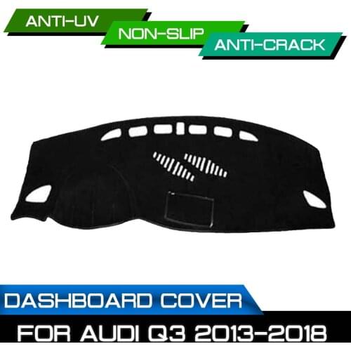 Car Dashboard Mat Anti-dirty Non-slip for Audi Q3 2013 2014 2015 2016 2017 2018 Dash Cover Mat UV Protection Shade Sticker