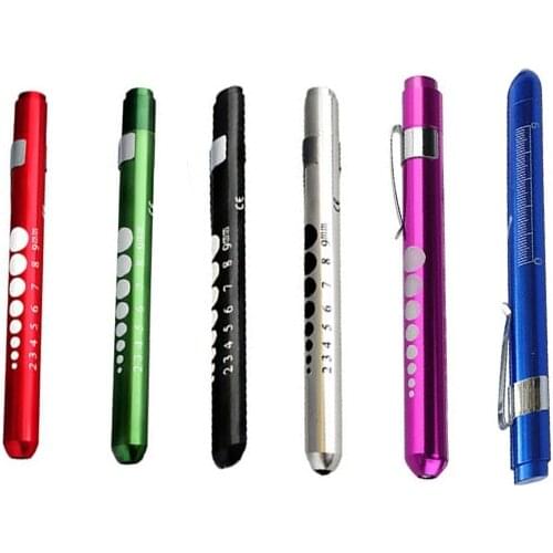 Medical Flashlight Lanterna With Pupil Gauge LED Pen Light Torch Lamp Outdoor Camping Work Light For Tattooist Doctor Diagnostic