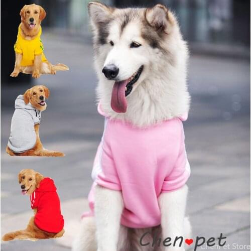 Fashion Designer Large Dog Pet Clothes Winter Hoodies Warm Labrador Golden French Bulldog Pug Clothes Pet Coats