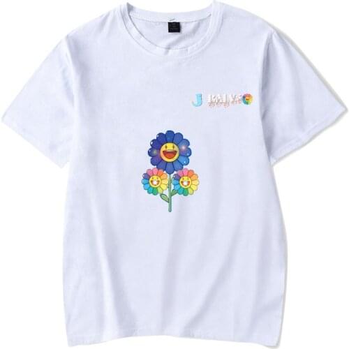 Trend Singer J BALVIN T-shirt Personality Kawaii Boys/girls Tees Fashion Men/women Clothes Y2K Summer Sun Flower Kids Pullovers