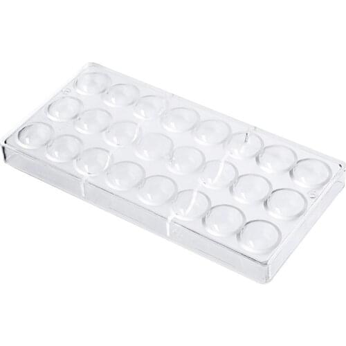 24 Holes Semi Sphere Chocolate Mould Polycarbonate Chocolate Bar Mold Half Ball Candy Maker Mold Bakeware