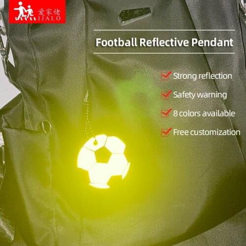 6 cm Football Keyrings Reflective keychain bag pendant accessories High visibility traffic visible safety
