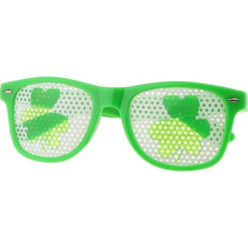 Party Ornament St patrick‘’s Day Dress Up Shamrock Leave Irish Flag Glasses Irish Traditional Festival Decorations