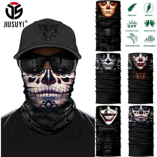 V for Vendetta Face Cover 3D Printed Clown Joker Tube Scarves Bandana Neck Gaiter Running Bicycle Men Women Windproof Half Mask