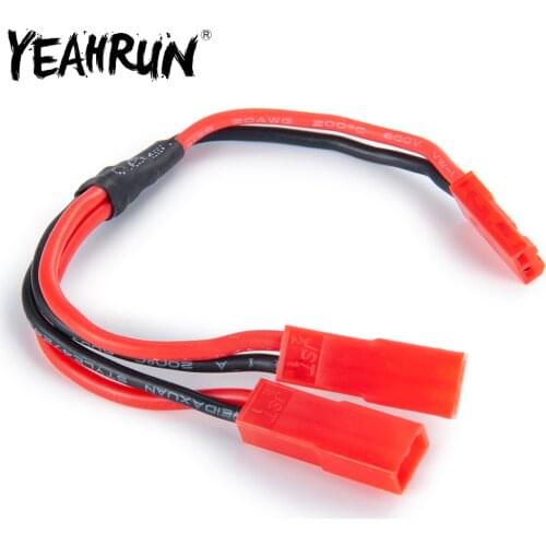 YEAHRUN Plastic JST Line RC Servo Extension Y Wire Cable Adapter Connector For 1/10 Traxxas TRX-4 RC Crawler Car Parts