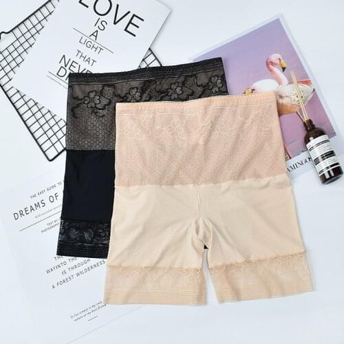 Woman High Waist Ice Silk Safety Shorts For Ladies Seamless Briefs Underwear Womens Safety Pants Shorts Panties Intimates