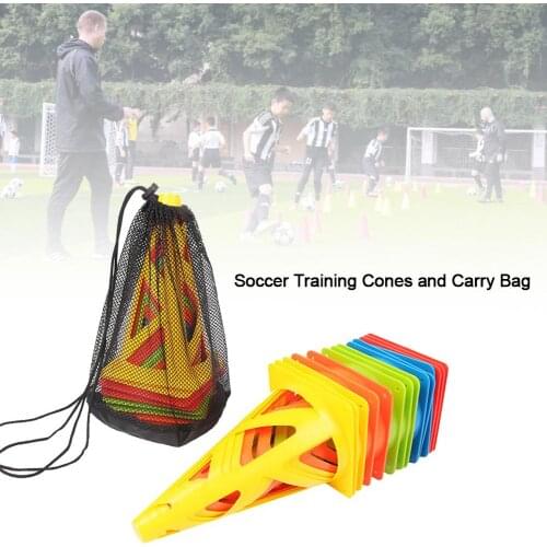 10PCS 23CM Soccer Training Cones Hollow Durable Windproof Collapsible Soccer Cones For Safety Football Football Ball Futbol