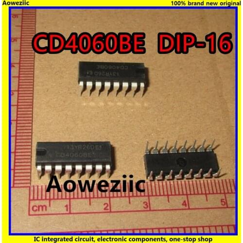 10Pcs/Lot CD4060BE CD4060 4060 DIP-16 CMOS 14-STAGE Ripple-Carry Binary Counter/Divider and Oscillator IC New