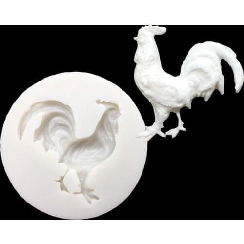 Wholesale 10 pcs/lot Cock Silicone Sugarcraft Mold Chocolate Cupcake Baking Fondant Cake Decorating Tools