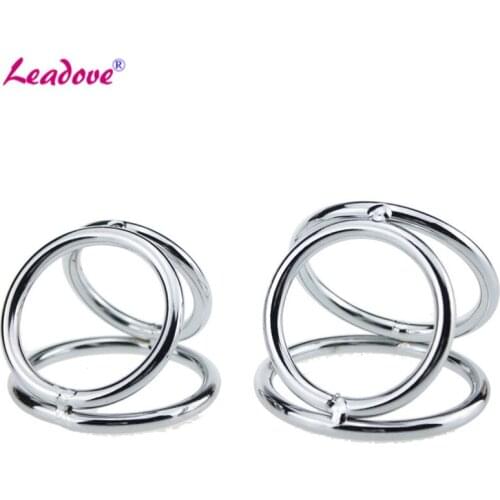 2 Sizes Stainless Steel Cock Ring Penis Cage For Male Penis Erection Sex Toys Metal Glans Rings Intimate Goods Ring On The Penis