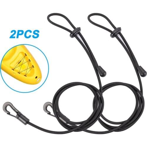 Kayak Safety Rod Leash Adjustable Fishing Rod Paddle Leash for Canoe 2PCS