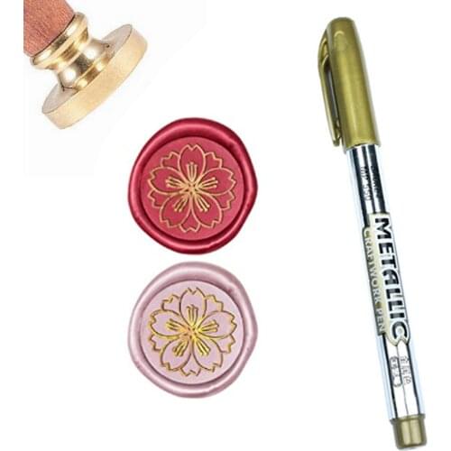 5pcs Vintage Sealing Wax Stamp Mark Pen DIY Art Decoration Fire Paint Seal Special Graffiti Waxing Color Markers Pens Dropship