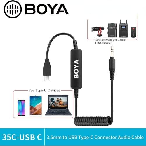 BOYA 35C-USB C 3.5mm to USB Type-C connector Audio Cable