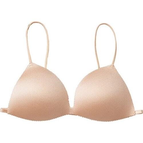 Fashion Women Simple French Triangle CupSexy Seamless Bra Women Fashion Push Up Bras Soft Silicon Bra Feamale Lingerie