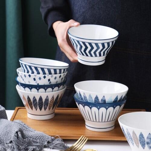 CHANSHOVA 5inch Home Ceramic noodles soup bowls Personality rice bowl China Porcelain H690