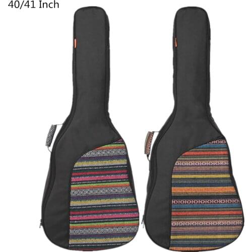 40 / 41 Inch Guitar Bags Acoustic Guitar Case Gig Bag Double Straps Pad Cotton Thickening Soft Cover Waterproof Backpack
