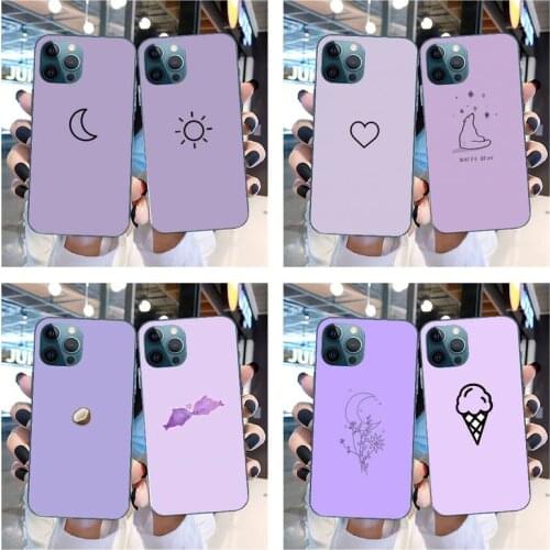 Purple Background Pattern Phone Case For IPhone SE2 11 Pro XS MAX XS XR 8 7 6 Plus 5 5S SE Case