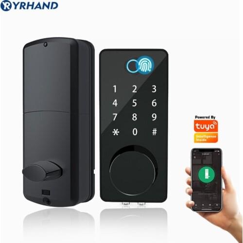 Tuya smart home fingerprint lock cerradura inteligente wifi Biometric deadbolt electronic door lock