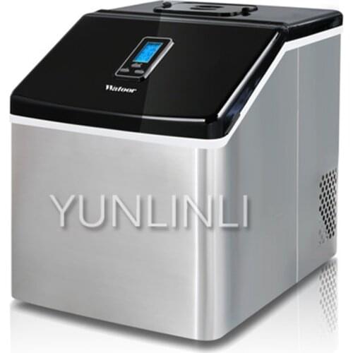Commercial/Household Ice Maker Milk Tea Shop/Cafe/Cold Drink Shop Ice Cube Machine Stainless Steel Ice Machine HZB-20FS