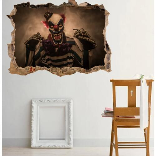 Creative Halloween Decoration 3D Ghost Wall Decals Removable Scary Wall Stickers Wall Art Mural Decor
