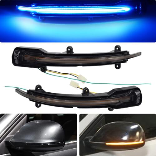 Flowing Water Blinker LED Dynamic Turn Signal Light For Audi Q5 SQ5 8R Q7 SQ7 4L Facelift Side Mirror Flashing Indicator