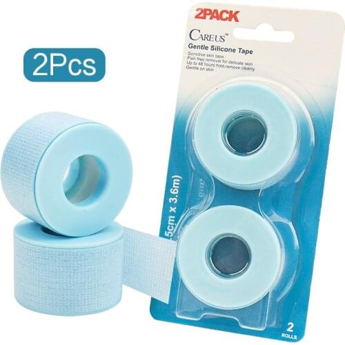 2 Pcs Non-Woven Gentle Silicone Gel Eyelash Tape for Eyelash Patch Under Eye Pads Patch Blue Tape Eyelash Extension Makeup Tools