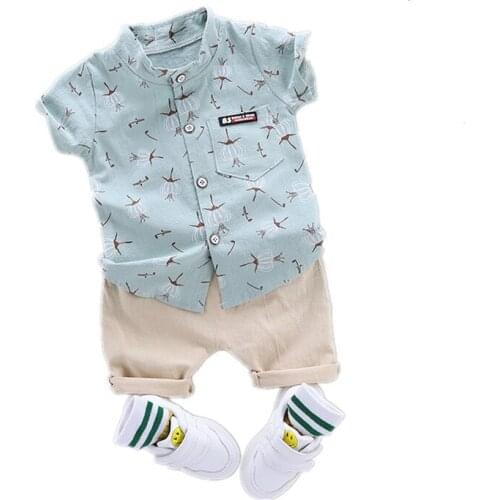 2020 New Summer Fashion Baby T-shirt Shorts 2pcs/sets Toddler Cartoon Print Clothes Infant Cotton Clothing Children Tracksuits