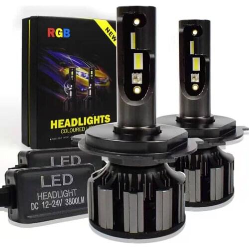 APP Bluetooth Control RGB H4 H7 LED Car LED Headlight H11 HB3 HB4 Turbo LED Car Lights Changeable H1 H3 H8 H9 9005 H11 LED Bulbs