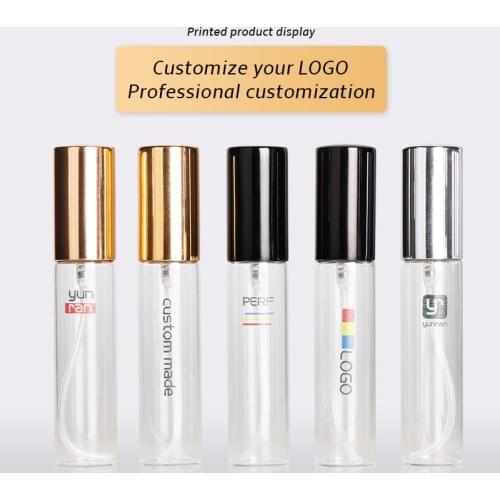 On Sale 100 PCS/Lot 5ml 10ml 15ml Portable Glass Refillable Perfume Bottle Aluminum Atomizer Empty Parfum Case For Traveler