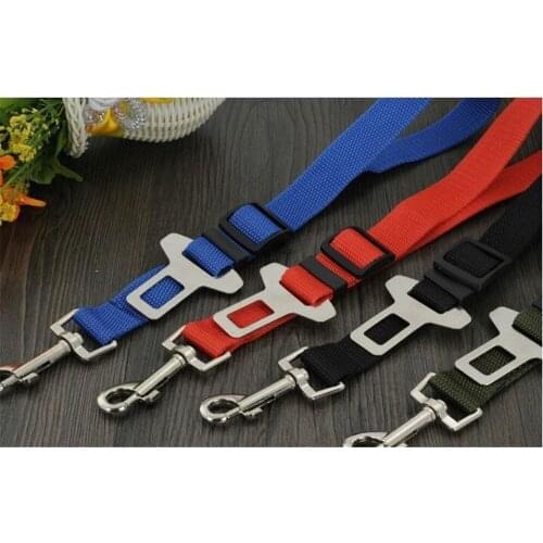 Adjustable Pet Cat Dog Car Safety Belt Leash Pet Restraint Lead Leash Collar travel Clip Car Safety Harness